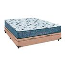 Cama Box Baú Casal 138 Suede Bege Com Colchão Alegro Espuma D28 Cinza 58x138x188