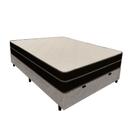 Cama Box Baú Casal 138 Suede Cinza com Colchão Paris Molas Ensacadas Preto 56x138x188 Cama Box Baú Casal 138 Suede Cinza com Colchão Paris Molas Ensacadas Preto 56x138x188