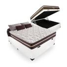 Cama Box Baú Casal 138 Tecido Sintético Branco com Colchão Little Angel - Bello Box - Mola Superlastic 62x138x188cm Cama Box Baú Casal 138 Tecido Sintético Branco com Colchão Little Angel - Bello Box - Mola Superlastic 62x138x188cm