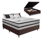 Cama Box Baú Casal 1,38m Colchão Molas Ensacadas 30cm Love Story 138x188x68cm