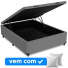 Cama Box Baú Casal 138x188x41cm Varias Cores + 2 Travesseiros FL - Colchomax