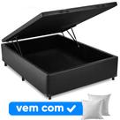 Cama Box Baú Casal 138x188x41cm Varias Cores + 2 Travesseiros OR - Colchomax