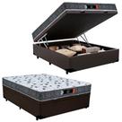 Cama Box Baú Casal 138x188x60 Resistente Pró D28 Ortopédica Espuma Preto Prime Colchões Cama Box Baú Casal 138x188x60 Resistente Pró D28 Ortopédica Espuma Preto Prime Colchões