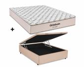 Cama Box Bau Casal Bege Colchão Fit D45 Espuma 138x188 - Ortobom