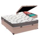 Cama Box Baú Casal Bege + Colchão Light D33 Ortobom Cama Box Baú Casal Bege + Colchão Light D33 Ortobom
