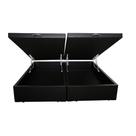 Cama Box Baú Casal Bipartida Sintético Preto 138x188