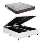 Cama Box Baú Casal Bipartido Branco Colchão ISO 150 D45 - Ortobom