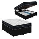 Cama Box Baú Casal Bipartido Sintético + Colchão Molas Ensacadas Royal Sleep Royal Air 138cm - Suporta 150 Kg Por Pessoa Cama Box Baú Casal Bipartido Sintético + Colchão Molas Ensacadas Royal Sleep Royal Air 138cm - Suporta 150 Kg Por Pessoa