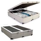 Cama Box Baú Casal Bipartido Sintético SerenePrime Branco 138x188x44 Cama Box Baú Casal Bipartido Sintético SerenePrime Branco 138x188x44