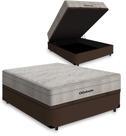 Cama Box Baú Casal Blindada + Colchão Molas Ensacadas Ortobom Airtech Springpocket 138x188