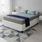 Cama Box baú casal Branco + Colchão de mola ensacada