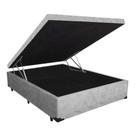 Cama Box Baú Casal Cinza 138x188x43