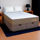 Cama Box Baú Casal Cinza+Colchão Cambridge D33 PoliConfort