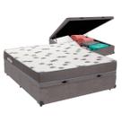 Cama Box Baú Casal Cinza + Colchão Light D33 Ortobom Cama Box Baú Casal Cinza + Colchão Light D33 Ortobom