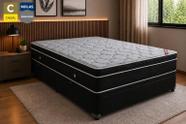 Cama Box Baú Casal Colchão Airtech Antares (138x188x60) Molas Ensacadas - Ortobom - Preto Cama Box Baú Casal Colchão Airtech Antares (138x188x60) Molas Ensacadas - Ortobom - Preto
