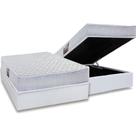 Cama Box Baú Casal: Colchão Anatômico Herval AG65 Frontier + Base CRC Linhão White (138x188)