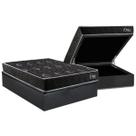 Cama Box Baú Casal + Colchão Anatômico Kappesberg D28 AnatÃmico Onix + Base CRC Corano Gray