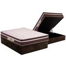 Cama Box Baú Casal: Colchão Anatômico Polar D28 Orthoface Vip + Base CRC Suede Brown (138x188)
