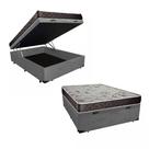 Cama Box Baú Casal Colchão Anny Espuma D23 Acolchões + Box Suede 53x138x188