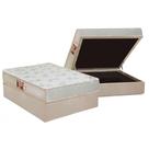 Cama Box Baú Casal: Colchão Espuma Castor D33 Sleep Max Relax + Base CRC Suede Clean(138x188)