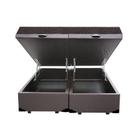 Cama Box Baú Casal Colchão Espuma D33 + Box Bipartido Sintético Marrom Serra Negra 56x138x188 Cama Box Baú Casal Colchão Espuma D33 + Box Bipartido Sintético Marrom Serra Negra 56x138x188