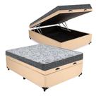 Cama Box Baú Casal Colchão Espuma D33 Maxx Kansas + Box Sintético 77x138x188 Cama Box Baú Casal Colchão Espuma D33 Maxx Kansas + Box Sintético 77x138x188