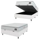 Cama Box Baú Casal Colchão Espuma D33 Pillow Top Van Gogh 138x188x65cm Branco Hellen Cama Box Baú Casal Colchão Espuma D33 Pillow Top Van Gogh 138x188x65cm Branco Hellen