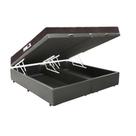 Cama Box Baú Casal Colchão Espuma D45 + Box Bipartido Sintético Cinza Serra Negra 62x138x188