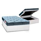 Cama Box Baú Casal: Colchão Espuma D45 Orthoflex Comfortpedic Line + Base CRC Courano White(138x188)