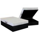 Cama Box Baú Casal: Colchão Espuma Herval D28 / AG65 Frontier + Base CRC Suede Black(138x188)