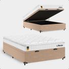 Cama Box Baú Casal + Colchão Life D33 Pillow Top 138x188