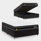 Cama Box Baú Casal + Colchão Life D33 Pillow Top 138x188cm