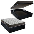 Cama Box Baú Casal Colchão Mola Bonnel Belos Sonhos + Box Sintético 61x138x188