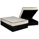 Cama Box Baú Casal: Colchão Molas Bonnel Luckspuma Montreal Spring + Base CRC Courano Black(138x188)