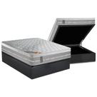 Cama Box Baú Casal: Colchão Molas Castor Pocket Premium Gel + Base CRC Suede Gray(138x188)