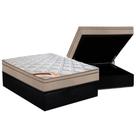 Cama Box Baú Casal: Colchão Molas Castor Pocket Revolution Híbrido + Base CRC Suede Black(138x188) Cama Box Baú Casal: Colchão Molas Castor Pocket Revolution Híbrido + Base CRC Suede Black(138x188)