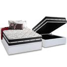 Cama Box Baú Casal: Colchão Molas Ensacadas Anjos MasterPocket Classic + Base CRC Courano White(138x188)