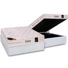 Cama Box Baú Casal: Colchão Molas Ensacadas Castor Pocket Kingdom Aloe Vera + Base CRC Courano White(138x188)