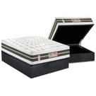 Cama Box Baú Casal: Colchão Molas Ensacadas Castor Pocket Silver Star Air Max 3D + Base CRC Suede Gray(138x188)