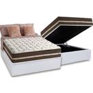 Cama Box Baú Casal: Colchão Molas Ensacadas D Angelis Anjos Superlastic Classic + Base CRC Courano White (138x188)