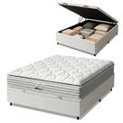 Cama Box Baú Casal Colchão Molas Ensacadas Granville Com Pillow Probel 138x188x69cm Branco Cama Box Baú Casal Colchão Molas Ensacadas Granville Com Pillow Probel 138x188x69cm Branco