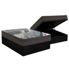 Cama Box Baú Casal: Colchão Molas Ensacadas Ortobom SuperPocket Fort Tech ISO + Base CRC Courano Black(138x188)