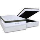 Cama Box Baú Casal: Colchão Molas Ensacadas Paropas Diamante Extra White + Base CRC Linhão White (138x188)
