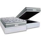 Cama Box Baú Casal: Colchão Molas Ensacadas Probel MasterPocket ProDormir Evolution + Base CRC Courano White(138x188)