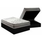 Cama Box Baú Casal + Colchão Molas Kappesberg Ensacadas Serene + Base CRC Courano Black