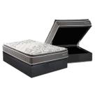 Cama Box Baú Casal + Colchão Molas Kappesberg Ensacadas Serene + Base CRC Courano Gray