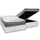 Cama Box Baú Casal + Colchão Molas Kappesberg Ensacadas Serene + Base CRC Courano White