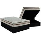 Cama Box Baú Casal: Colchão Molas MasterPocket Ensacadas Anjos Classic + Base CRC Suede Black(138x188)
