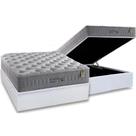 Cama Box Baú Casal: Colchão Molas MasterPocket Ensacadas Anjos Soft Dream + Base CRC Courano White(138x188)