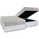 Cama Box Baú Casal: Colchão Molas MasterPocket Ensacadas D Angelis Anjos King Best New + Base CRC Courano White (138x188)